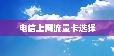 电信上网流量卡选择