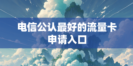 电信公认最好的流量卡申请入口