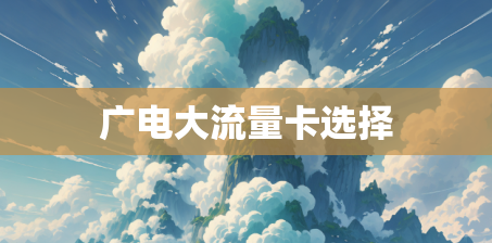 广电大流量卡选择