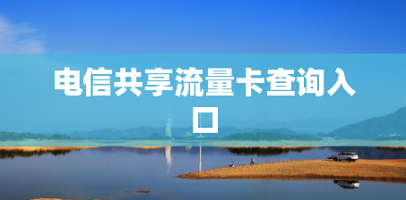 电信共享流量卡查询入口