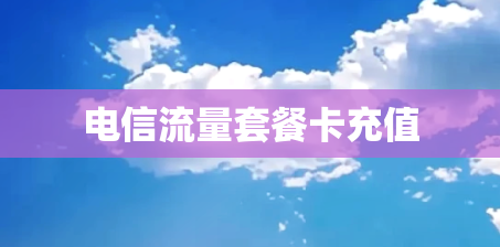 电信流量套餐卡充值