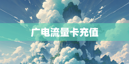 广电流量卡充值