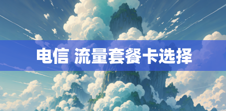 电信 流量套餐卡选择