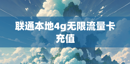 联通本地4g无限流量卡充值