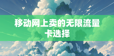 移动网上卖的无限流量卡选择