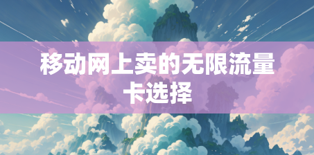 移动网上卖的无限流量卡选择