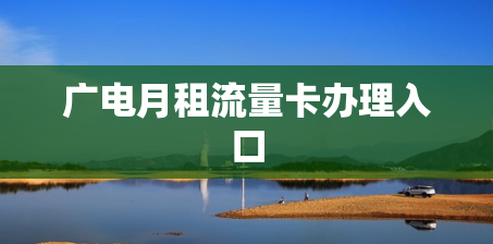 广电月租流量卡办理入口