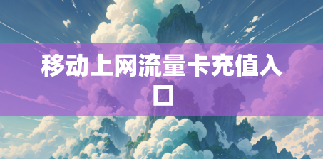 移动上网流量卡充值入口