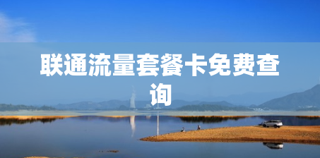 联通流量套餐卡免费查询