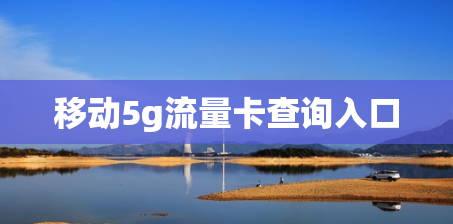 移动5g流量卡查询入口