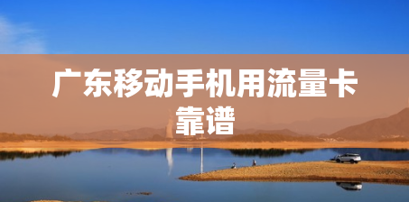 广东移动手机用流量卡靠谱
