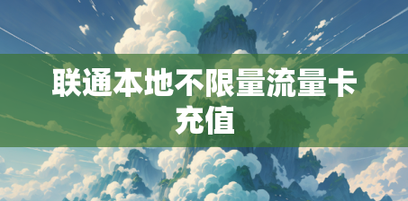 联通本地不限量流量卡充值