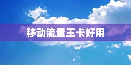 移动流量王卡好用