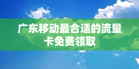 广东移动最合适的流量卡免费领取