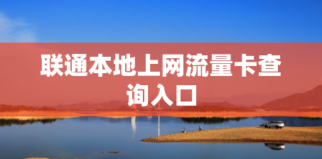 联通本地上网流量卡查询入口