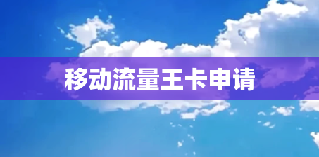 移动流量王卡申请