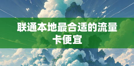 联通本地最合适的流量卡便宜