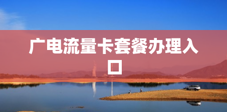 广电流量卡套餐办理入口