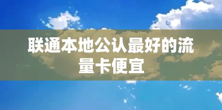 联通本地公认最好的流量卡便宜