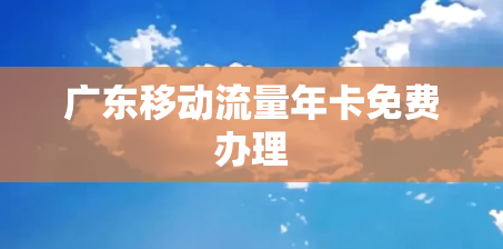 广东移动流量年卡免费办理