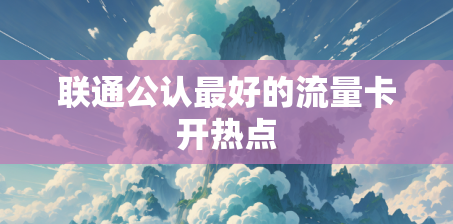 联通公认最好的流量卡开热点