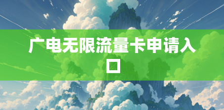广电无限流量卡申请入口