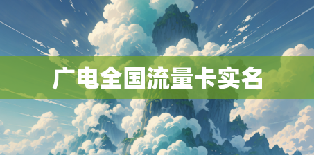 广电全国流量卡实名