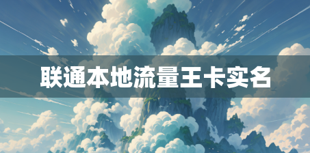 联通本地流量王卡实名