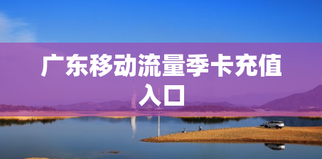 广东移动流量季卡充值入口