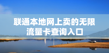 联通本地网上卖的无限流量卡查询入口