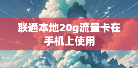 联通本地20g流量卡在手机上使用