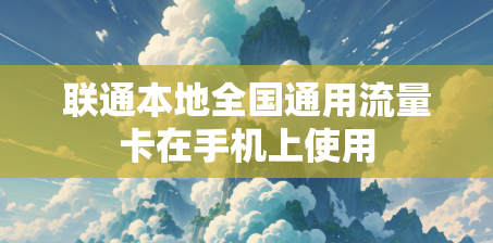 联通本地全国通用流量卡在手机上使用