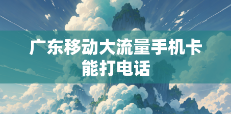 广东移动大流量手机卡能打电话