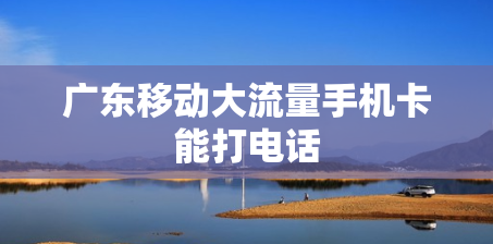 广东移动大流量手机卡能打电话