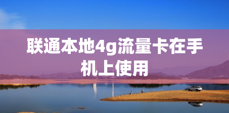 联通本地4g流量卡在手机上使用