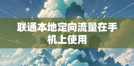 联通本地定向流量在手机上使用