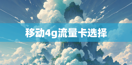移动4g流量卡选择