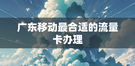 广东移动最合适的流量卡办理
