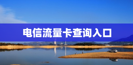 电信流量卡查询入口