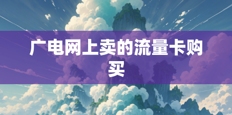 广电网上卖的流量卡购买
