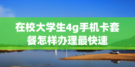 在校大学生4g手机卡套餐怎样办理最快速