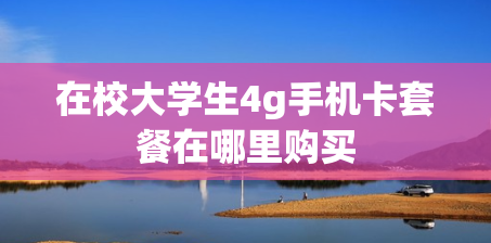 在校大学生4g手机卡套餐在哪里购买