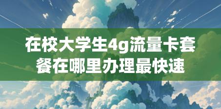 在校大学生4g流量卡套餐在哪里办理最快速