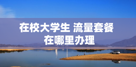 在校大学生 流量套餐  在哪里办理