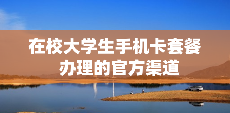 在校大学生手机卡套餐  办理的官方渠道