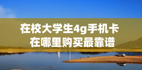 在校大学生4g手机卡  在哪里购买最靠谱