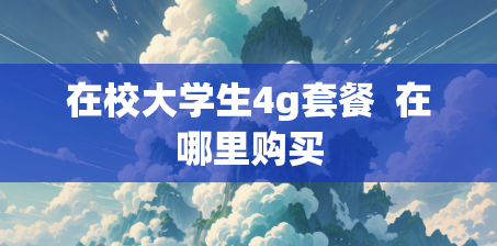 在校大学生4g套餐  在哪里购买
