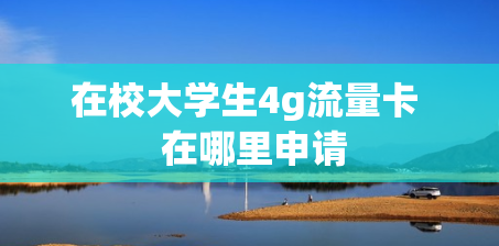 在校大学生4g流量卡  在哪里申请