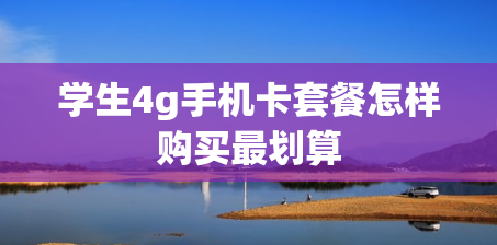 学生4g手机卡套餐怎样购买最划算