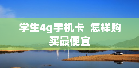 学生4g手机卡  怎样购买最便宜